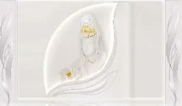 丰盛园 Villa 2 微妙本心门板：白色叶形浮雕里是持莲观音